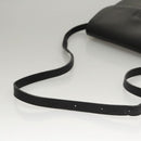 Burberrys Shoulder Bag Leather Black Gold Auth ep8351-7