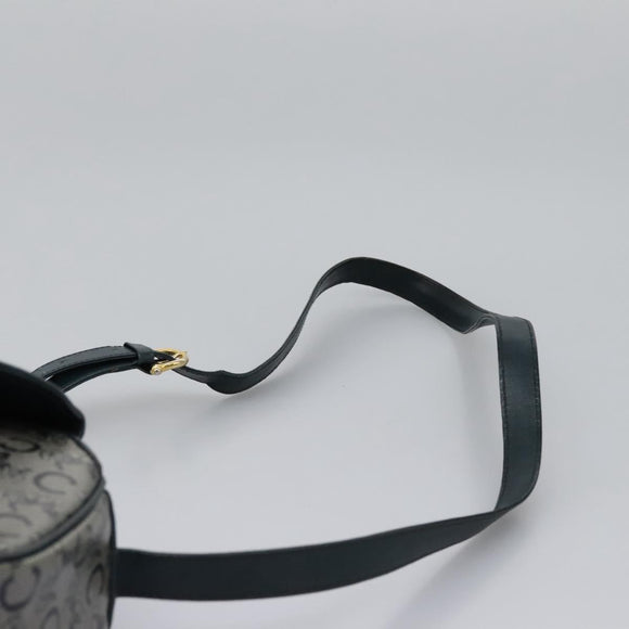 CELINE C Sulky Shoulder Bag PVC Navy Gold Auth ep8365