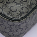 CELINE C Sulky Shoulder Bag PVC Navy Gold Auth ep8365-15