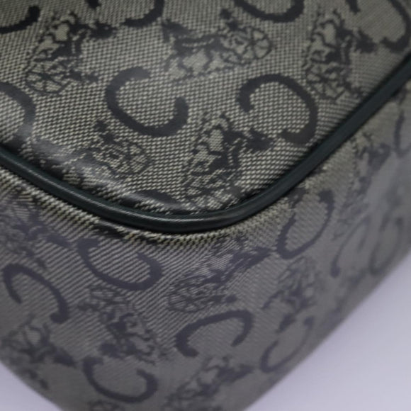 CELINE C Sulky Shoulder Bag PVC Navy Gold Auth ep8365