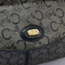 CELINE C Sulky Shoulder Bag PVC Navy Gold Auth ep8365-19