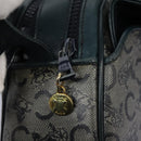 CELINE C Sulky Shoulder Bag PVC Navy Gold Auth ep8365-22