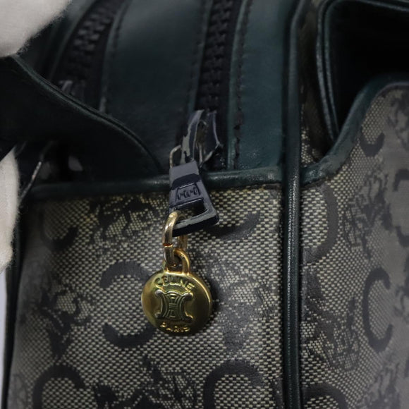 CELINE C Sulky Shoulder Bag PVC Navy Gold Auth ep8365