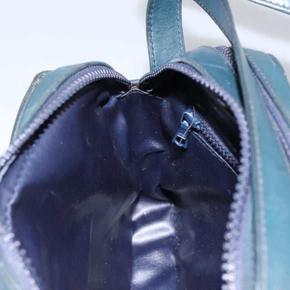 CELINE C Sulky Shoulder Bag PVC Navy Gold Auth ep8365