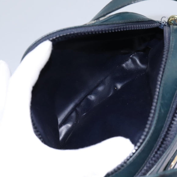 CELINE C Sulky Shoulder Bag PVC Navy Gold Auth ep8365