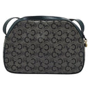 CELINE C Sulky Shoulder Bag PVC Navy Gold Auth ep8365-2