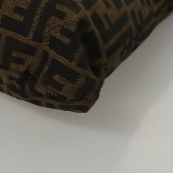 FENDI Zucca Canvas Hand Bag Brown Black Auth ep8370