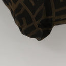 FENDI Zucca Canvas Hand Bag Brown Black Auth ep8370-16