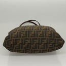 FENDI Zucca Canvas Hand Bag Brown Black Auth ep8370-5