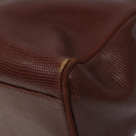 Salvatore Ferragamo Tote Bag Leather Brown Auth ep8381