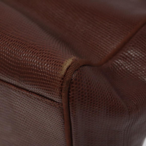 Salvatore Ferragamo Tote Bag Leather Brown Auth ep8381