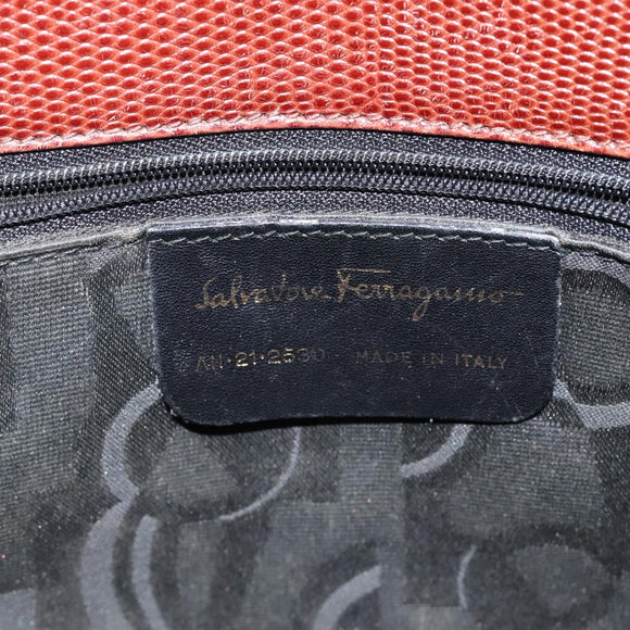 Salvatore Ferragamo Tote Bag Leather Brown Auth ep8381