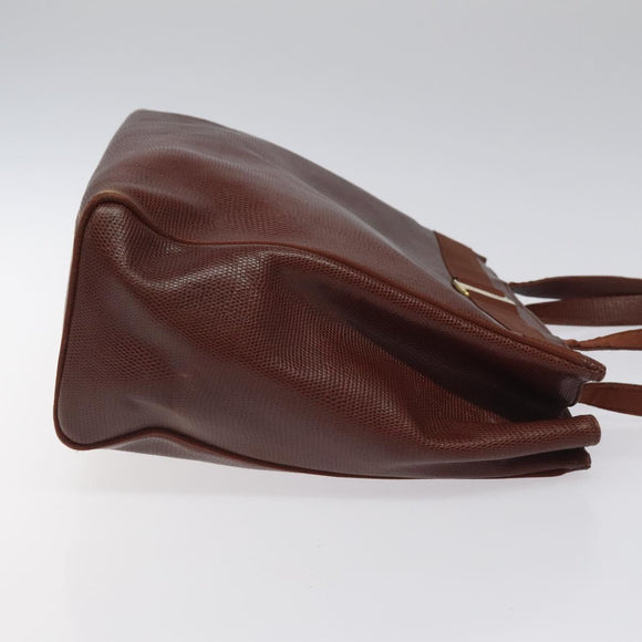 Salvatore Ferragamo Tote Bag Leather Brown Auth ep8381