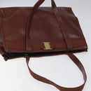 Salvatore Ferragamo Tote Bag Leather Brown Auth ep8381-6