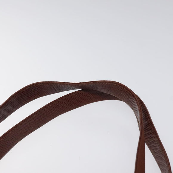 Salvatore Ferragamo Tote Bag Leather Brown Auth ep8381