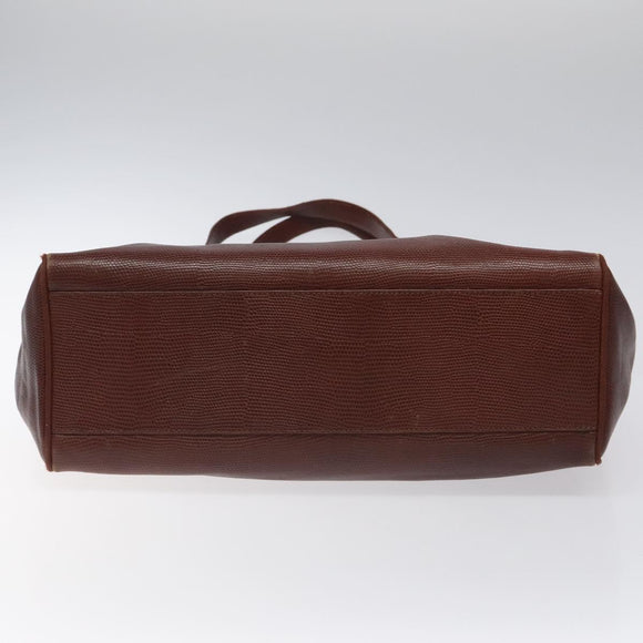 Salvatore Ferragamo Tote Bag Leather Brown Auth ep8381