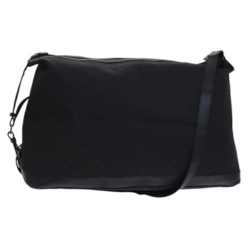 GUCCI GG Canvas Shoulder Bag Nylon Black Silver 105669 Auth ep8385