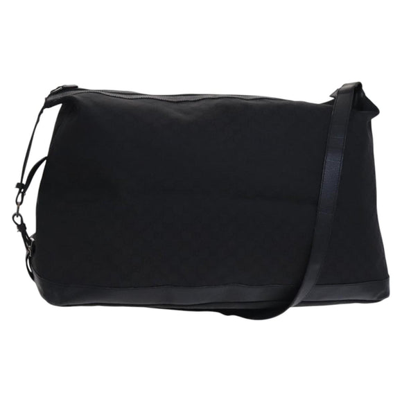 GUCCI GG Canvas Shoulder Bag Nylon Black Silver 105669 Auth ep8385