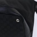 GUCCI GG Canvas Shoulder Bag Nylon Black Silver 105669 Auth ep8385-12