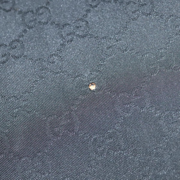 GUCCI GG Canvas Shoulder Bag Nylon Black Silver 105669 Auth ep8385