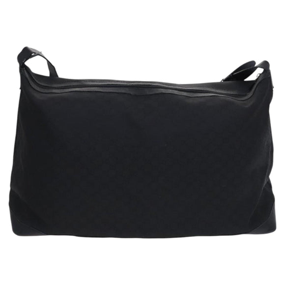 GUCCI GG Canvas Shoulder Bag Nylon Black Silver 105669 Auth ep8385