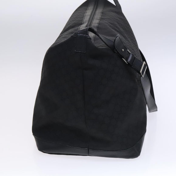 GUCCI GG Canvas Shoulder Bag Nylon Black Silver 105669 Auth ep8385