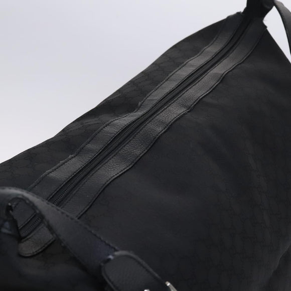 GUCCI GG Canvas Shoulder Bag Nylon Black Silver 105669 Auth ep8385