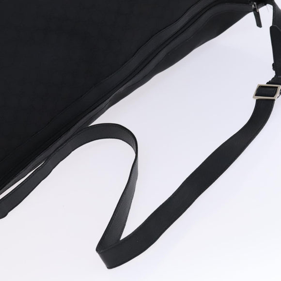 GUCCI GG Canvas Shoulder Bag Nylon Black Silver 105669 Auth ep8385