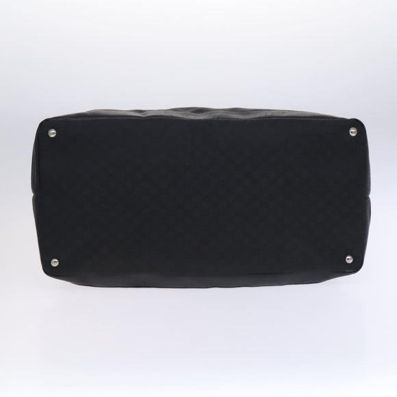 GUCCI GG Canvas Shoulder Bag Nylon Black Silver 105669 Auth ep8385