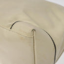 CHANEL Chain Hand Bag Leather White Silver CC Auth ep8399-12