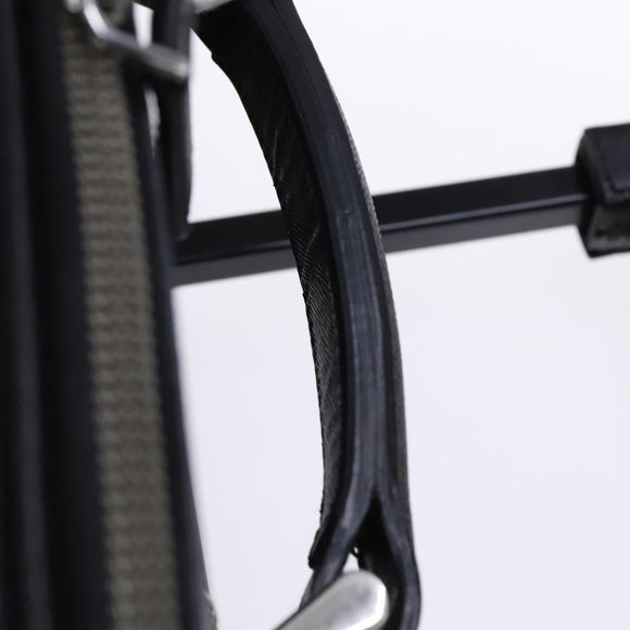 PRADA Suitcase Safiano leather Black Auth ep8401