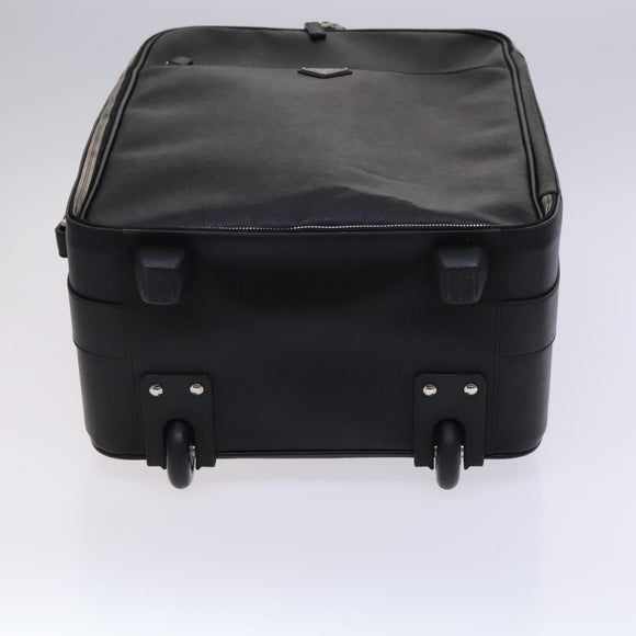 PRADA Suitcase Safiano leather Black Auth ep8401