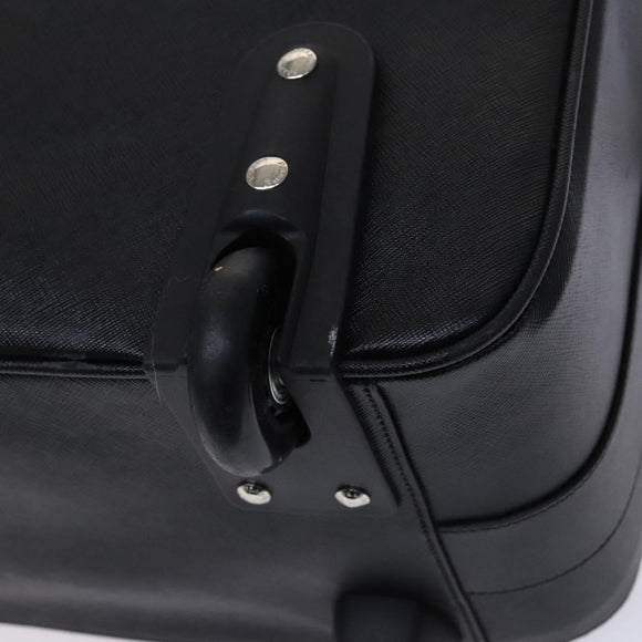 PRADA Suitcase Safiano leather Black Auth ep8401