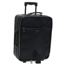 PRADA Suitcase Safiano leather Black Auth ep8401-1
