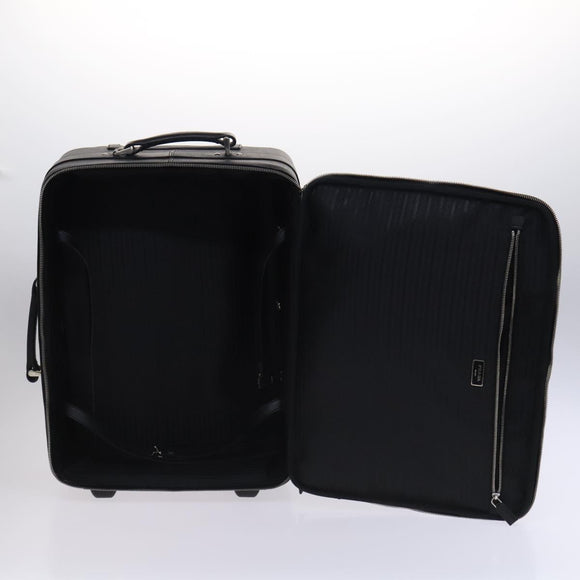 PRADA Suitcase Safiano leather Black Auth ep8401