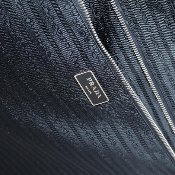 PRADA Suitcase Safiano leather Black Auth ep8401
