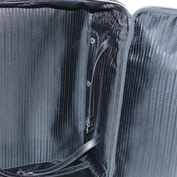 PRADA Suitcase Safiano leather Black Auth ep8401