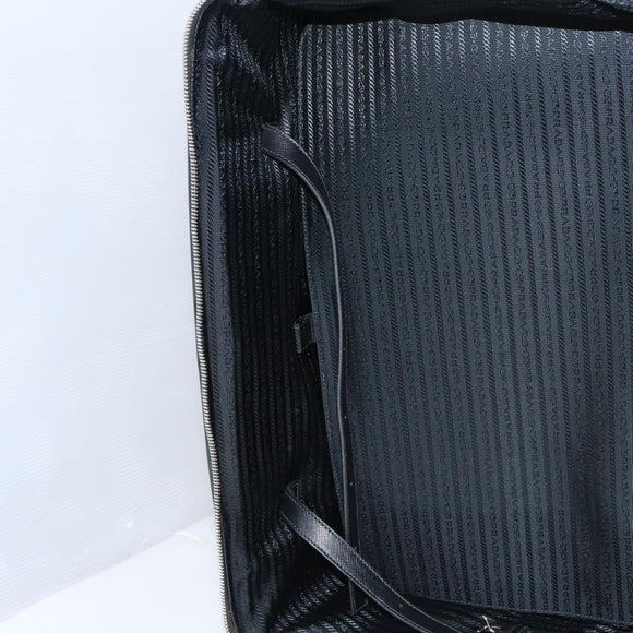 PRADA Suitcase Safiano leather Black Auth ep8401