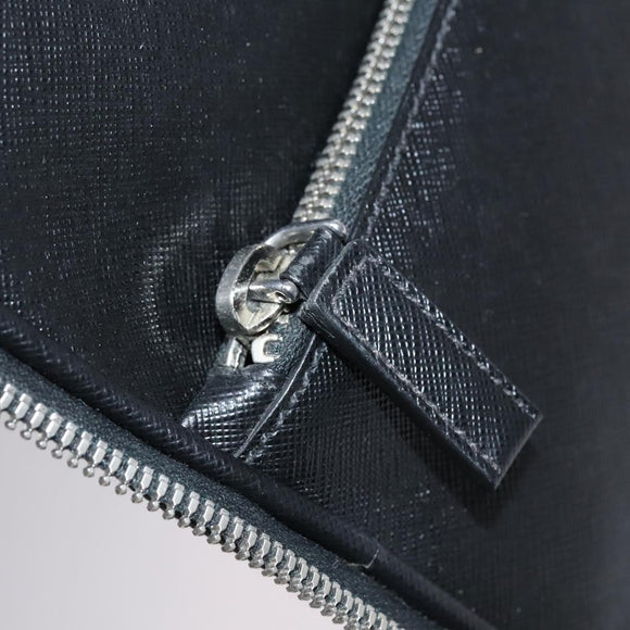 PRADA Suitcase Safiano leather Black Auth ep8401