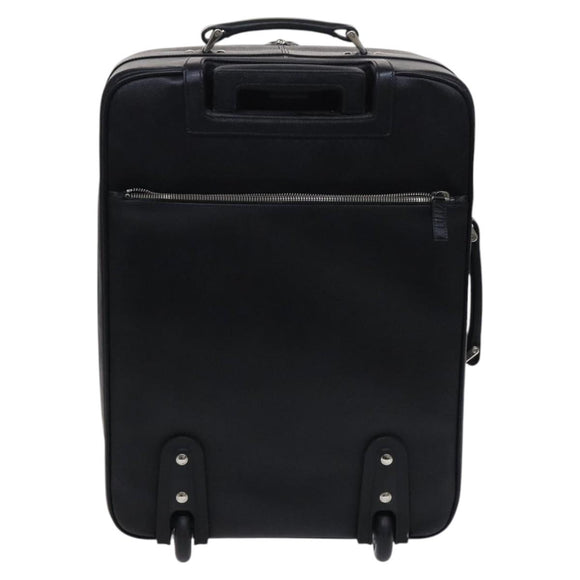 PRADA Suitcase Safiano leather Black Auth ep8401