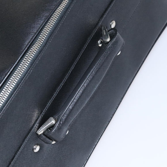 PRADA Suitcase Safiano leather Black Auth ep8401