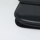 GUCCI Shoulder Bag Leather Navy Gold Auth ep8402-9