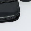 GUCCI Shoulder Bag Leather Navy Gold Auth ep8402-14
