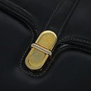 GUCCI Shoulder Bag Leather Navy Gold Auth ep8402-17