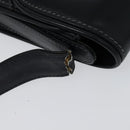 GUCCI Shoulder Bag Leather Navy Gold Auth ep8402-10
