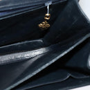 GUCCI Shoulder Bag Leather Navy Gold Auth ep8402-19