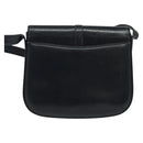 GUCCI Shoulder Bag Leather Navy Gold Auth ep8402-2