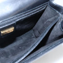 GUCCI Hand Bag Leather Black Gold 000 46 0096 Auth ep8407-19