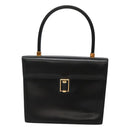 GUCCI Hand Bag Leather Black Gold 000 46 0096 Auth ep8407-13