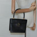 GUCCI Hand Bag Leather Black Gold 000 46 0096 Auth ep8407-23